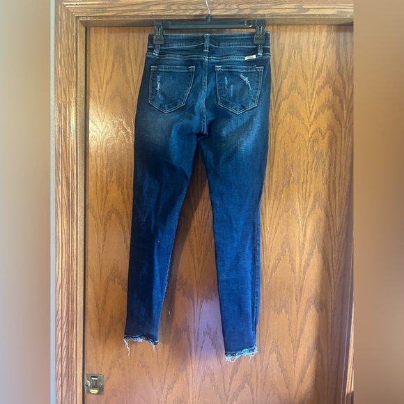 KanCan Dark Blue Distressed Ankle Jeans - Picture 6 of 10